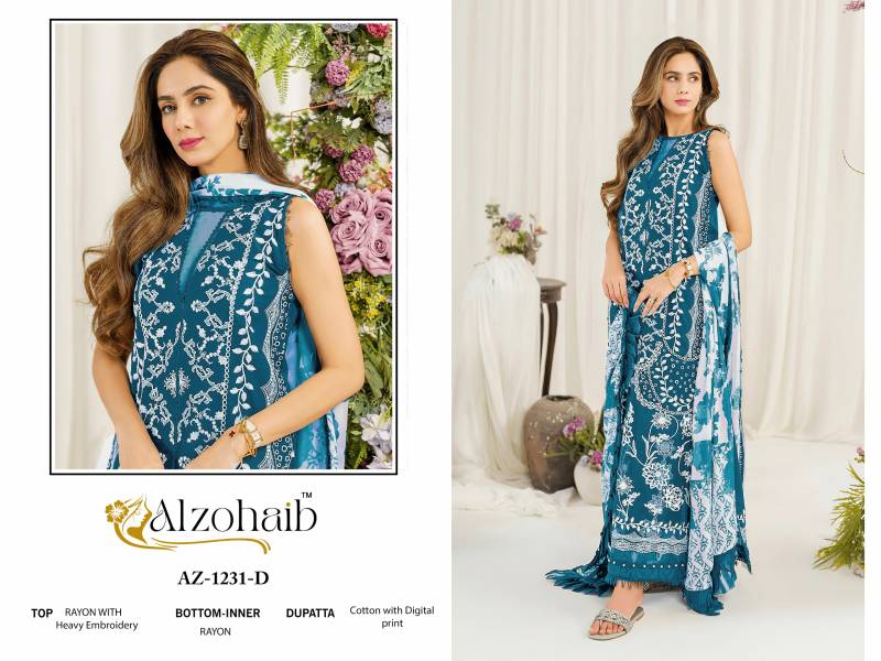 Alzohaib Ruba Vol 1 Chiffon Dupatta Pakistani Salwar Suits Collection