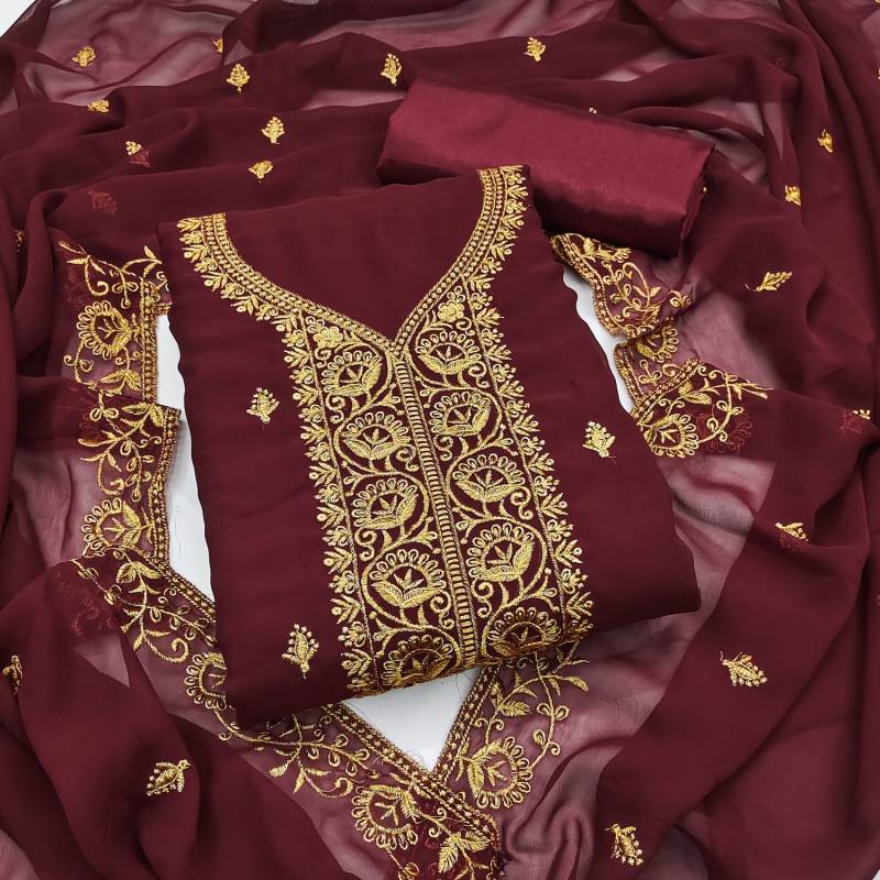 Georgette Suits 822 Faux Georgette Fancy Dress Material Collection