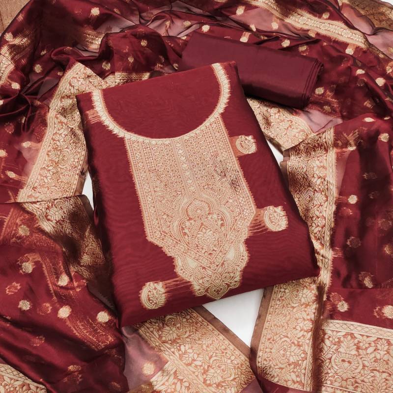 Zequard Suits 122 Fancy Jacquard Printed Dress Material Collection