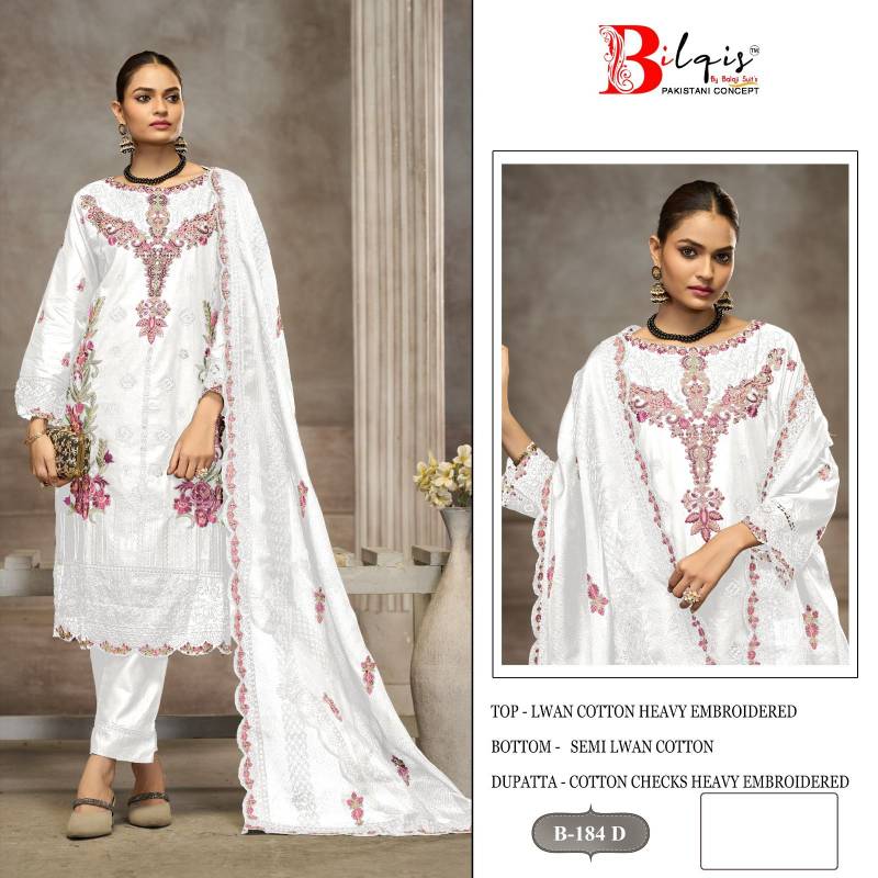 Bilqis B 184 Readymade Lawn Cotton Pakistani Salwar Kameez