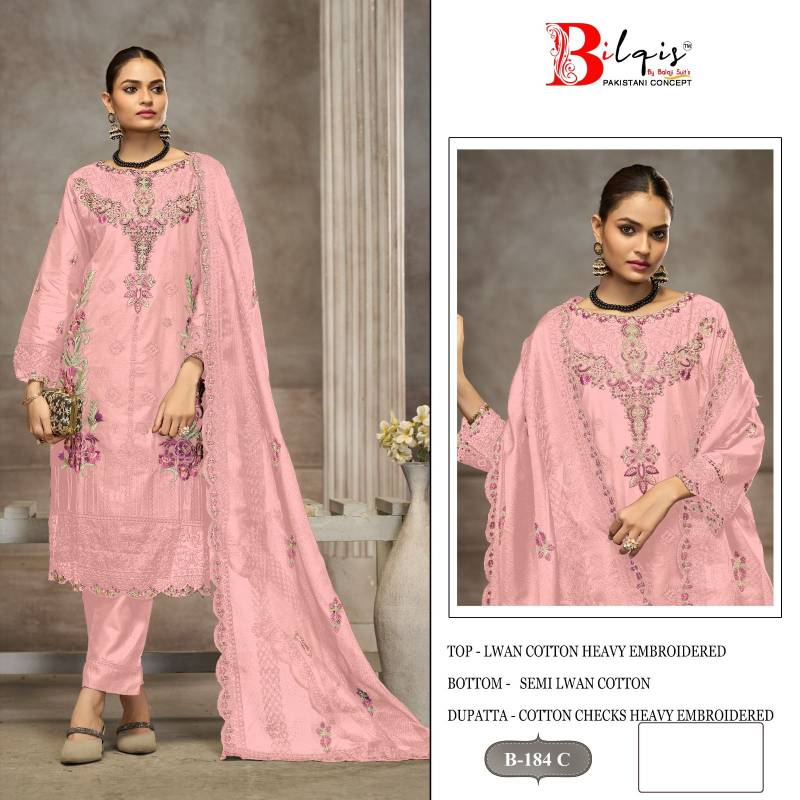 Bilqis B 184 Readymade Lawn Cotton Pakistani Salwar Kameez