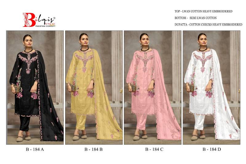 Bilqis B 184 Readymade Lawn Cotton Pakistani Salwar Kameez