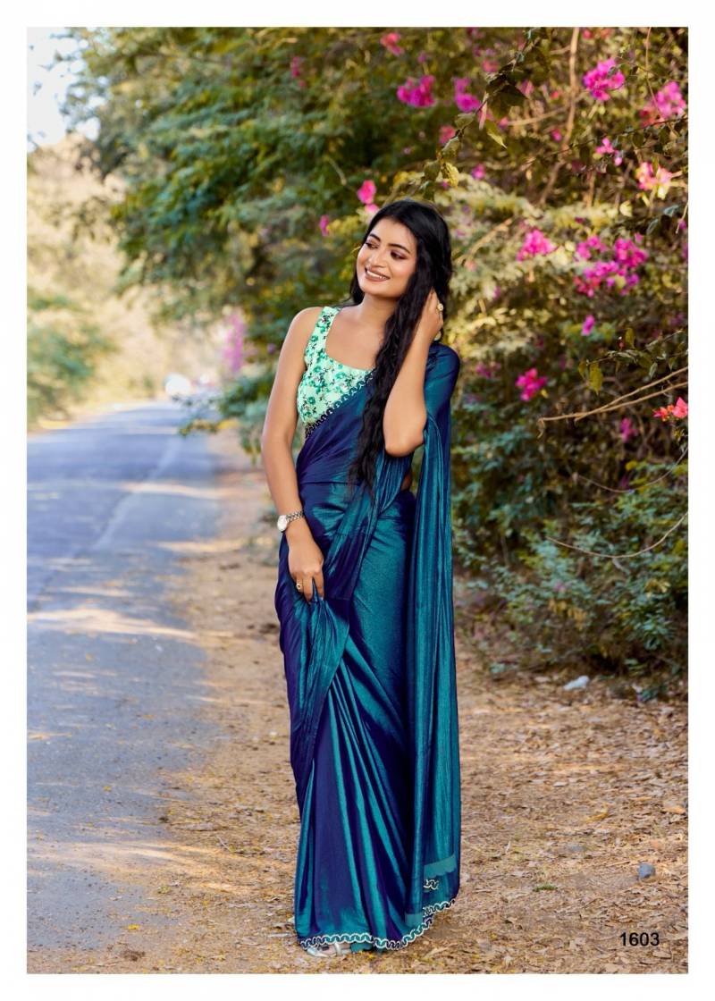Kashvi Neel Vol 16 Satin With Swarovski Work Saree Collection