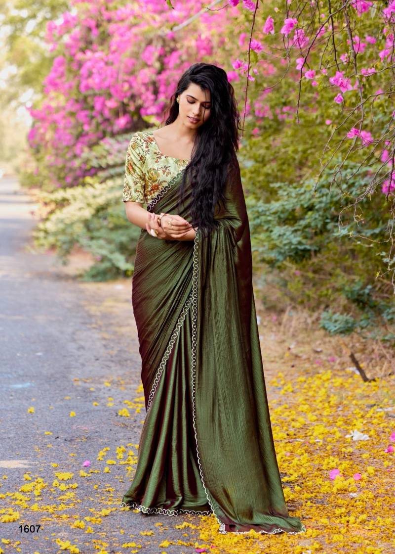 Kashvi Neel Vol 16 Satin With Swarovski Work Saree Collection