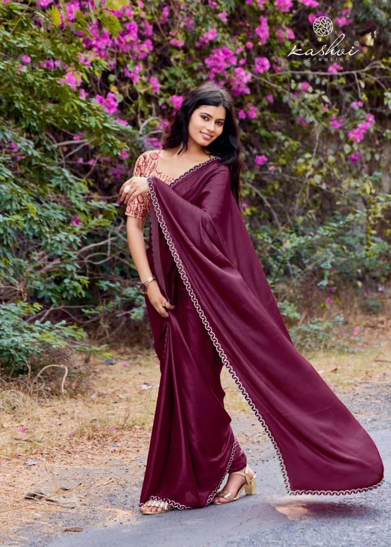 Kashvi Neel Vol 16 Satin With Swarovski Work Saree Collection