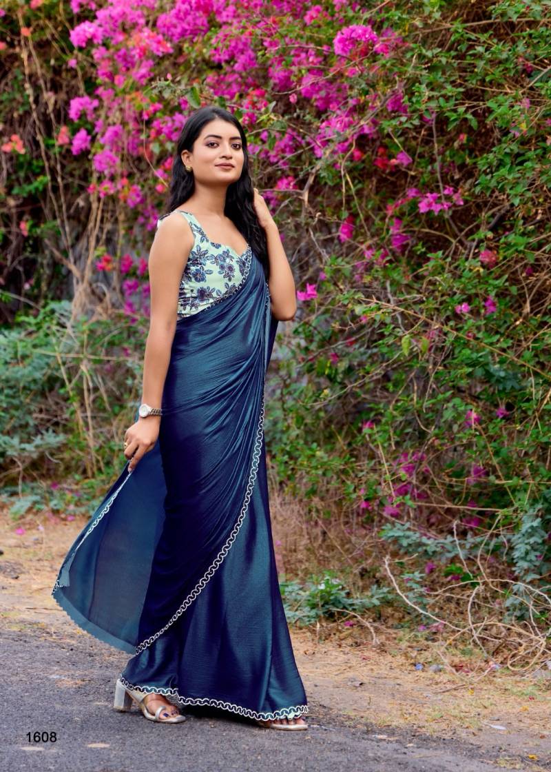 Kashvi Neel Vol 16 Satin With Swarovski Work Saree Collection