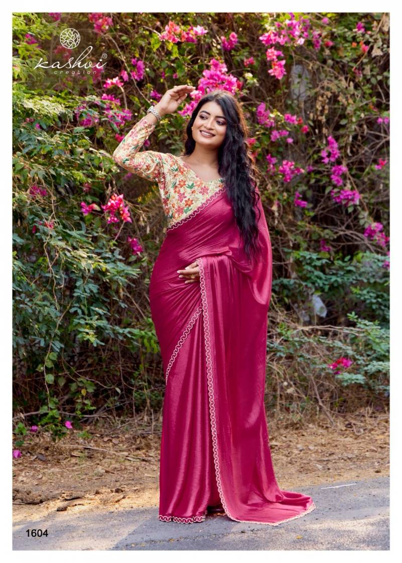 Kashvi Neel Vol 16 Satin With Swarovski Work Saree Collection