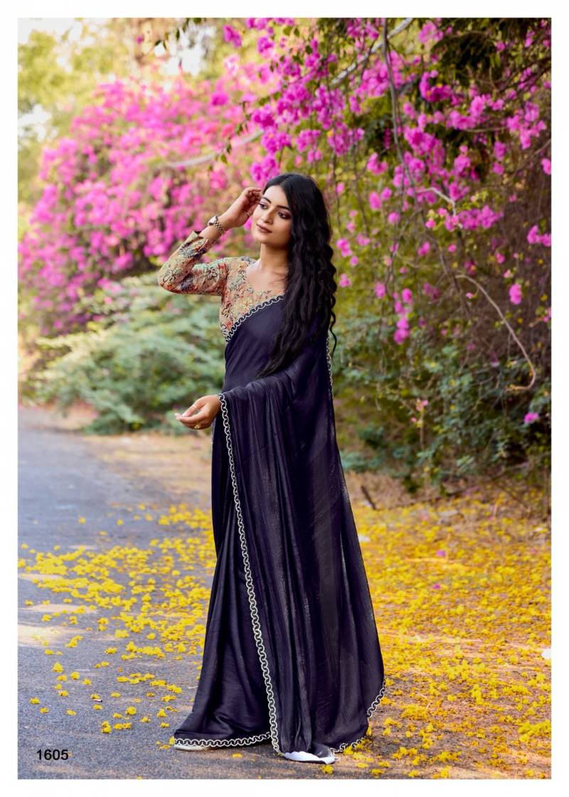Kashvi Neel Vol 16 Satin With Swarovski Work Saree Collection