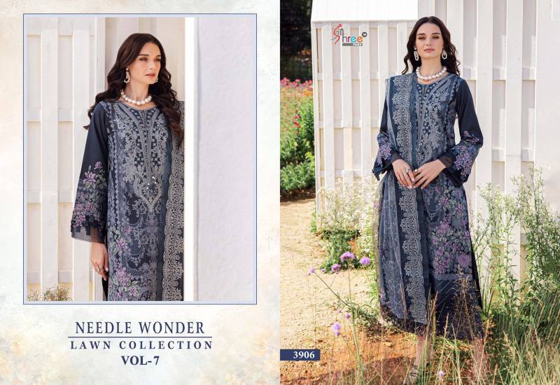 Shree Needle Wonder Lawn Collection Vol 7 Cotton Dupatta Salwar Suits