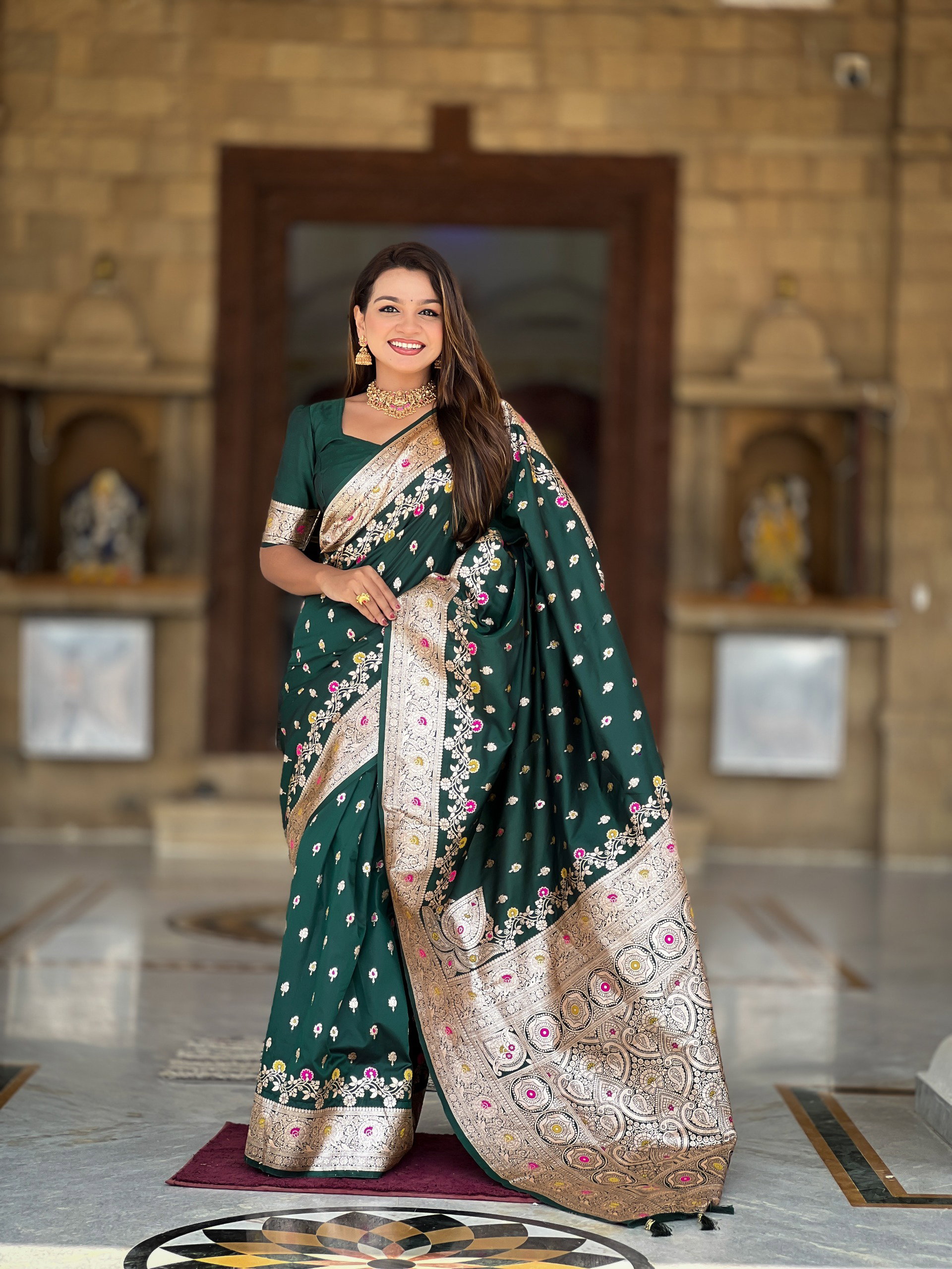 Lekha MN Banarasi Silk 6 Soft Banarasi Silk Zari Weaving Saree
