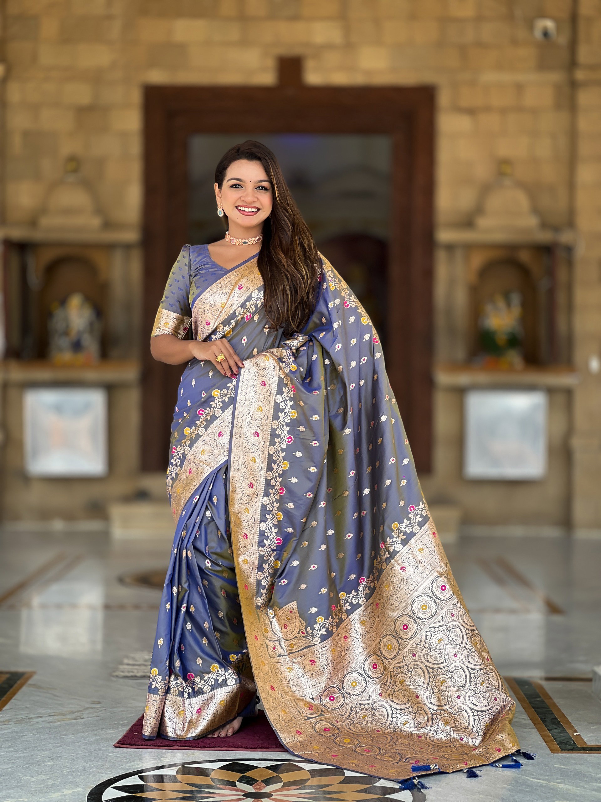 Lekha MN Banarasi Silk 6 Soft Banarasi Silk Zari Weaving Saree