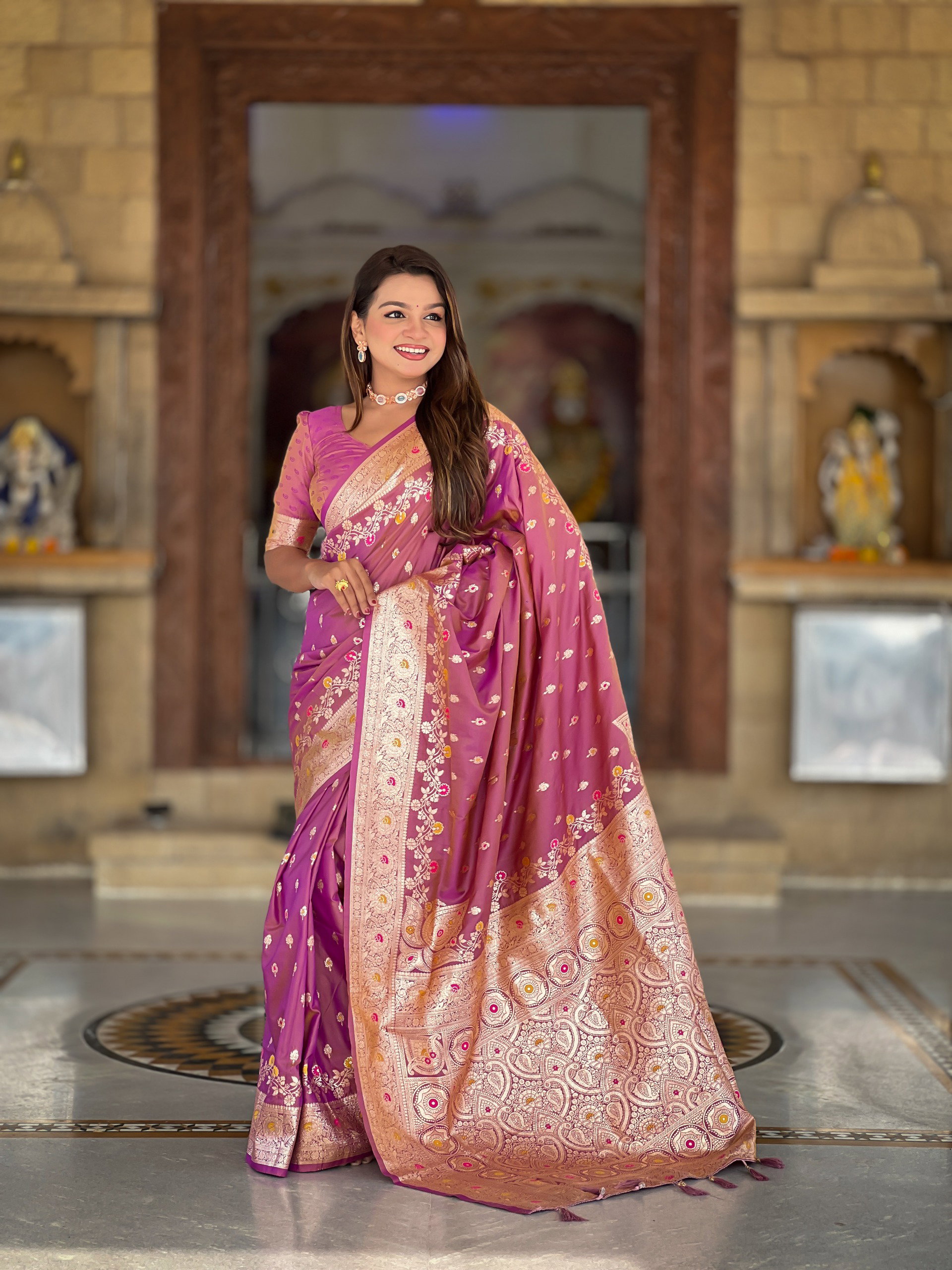 Lekha MN Banarasi Silk 6 Soft Banarasi Silk Zari Weaving Saree