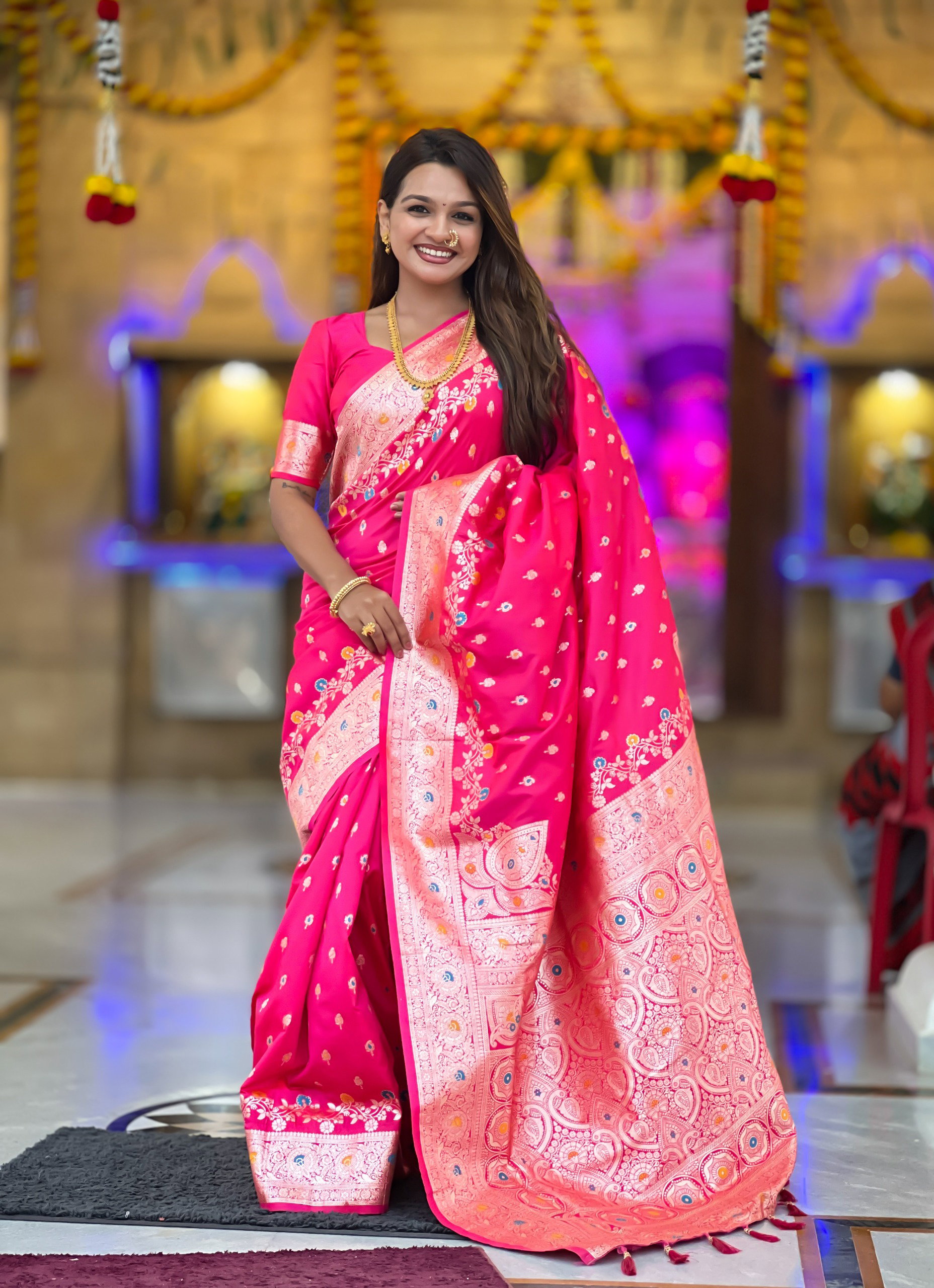 Lekha MN Banarasi Silk 6 Soft Banarasi Silk Zari Weaving Saree