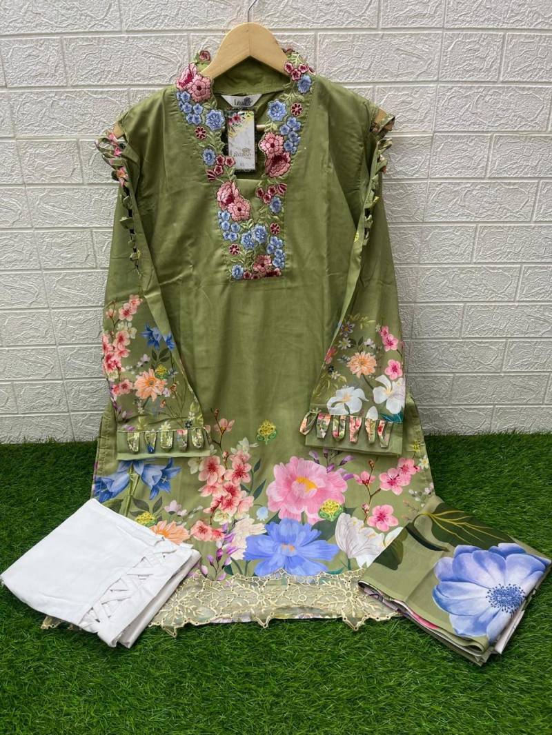 Laxuria Trendz 1463 Maslin Tunic Ready Made Suit Collection