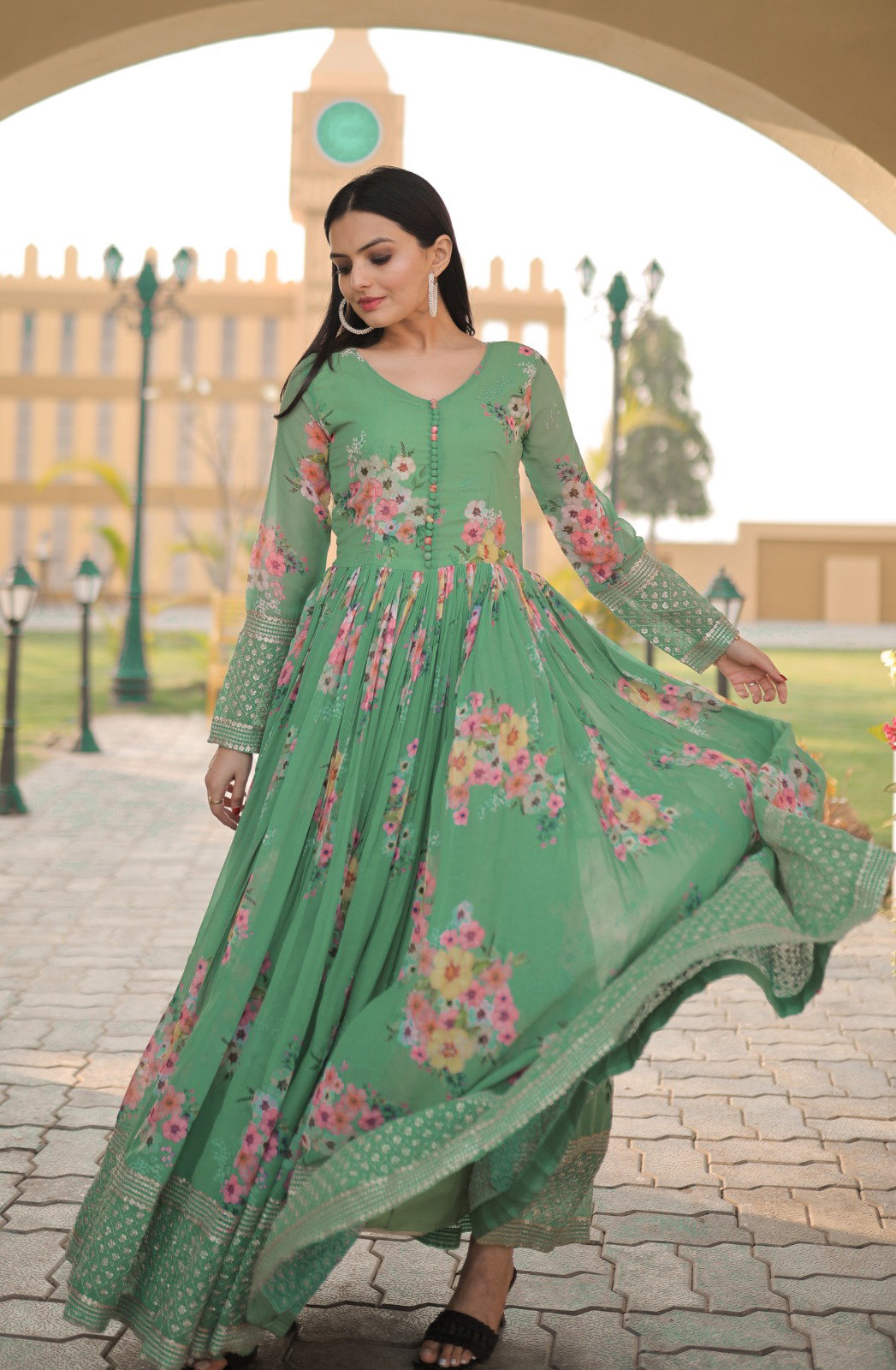 Lekha KA 1025 Georgette Digital Printed Gown Collection