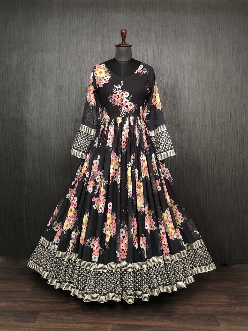 Lekha KA 1025 Georgette Digital Printed Gown Collection