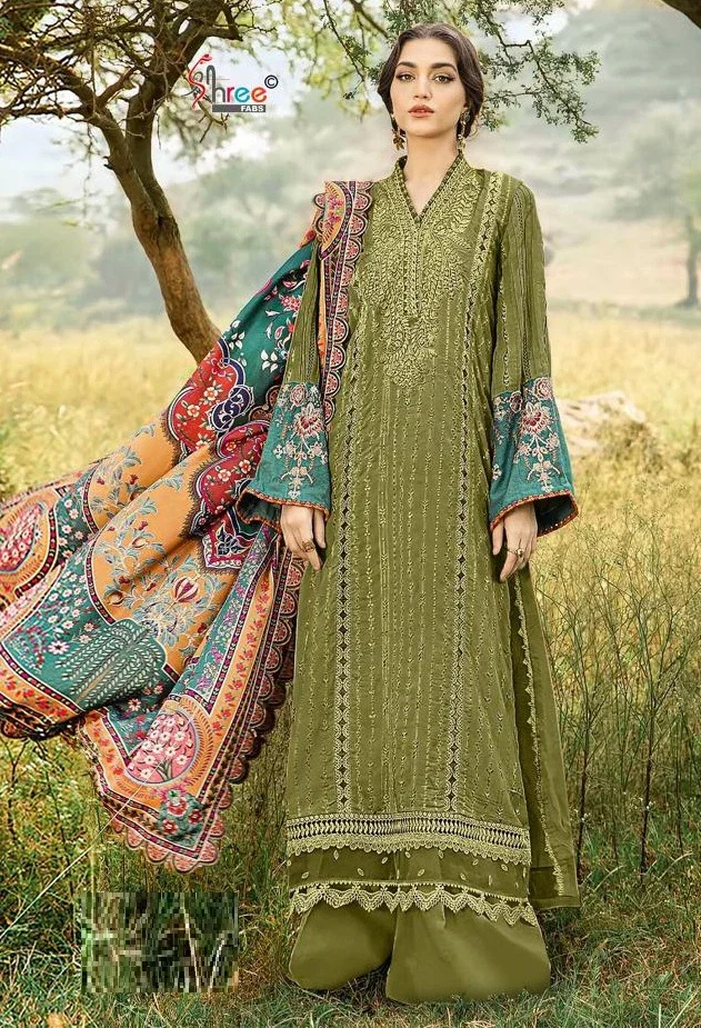 Shree Maria B Exclusive Color Collection Cotton Dupatta Pakistani Suits
