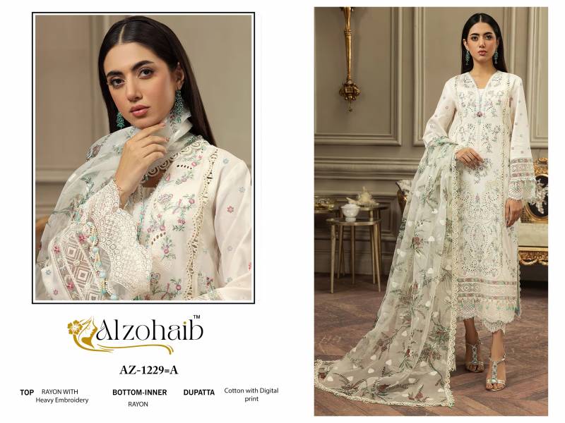 Alzohaib Sofiya Vol 1 Cotton Dupatta Pakistani Salwar Suits Collection