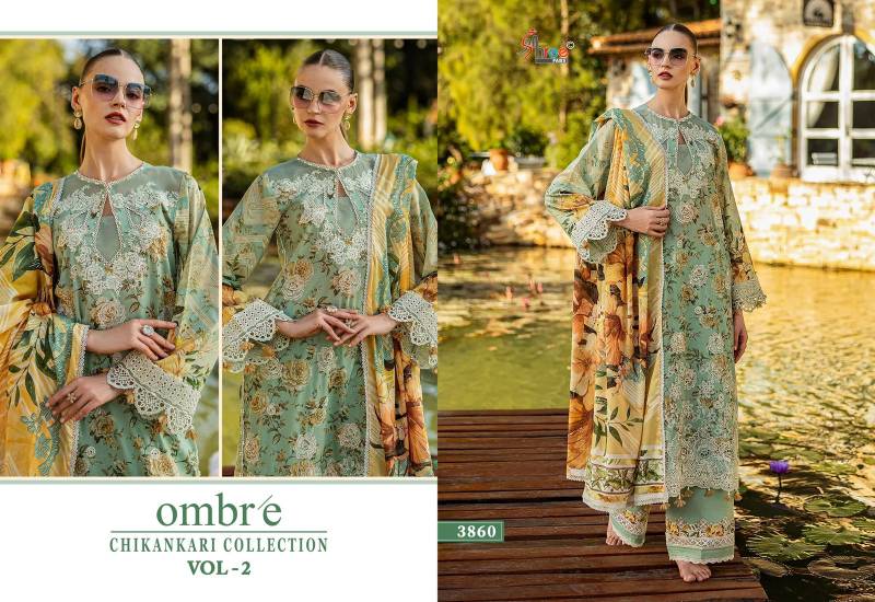 Shree Ombre Chikankari Collection Vol 2 Cotton Dupatta Pakistani Suits