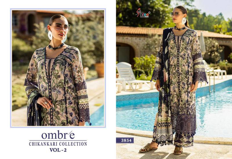 Shree Ombre Chikankari Collection Vol 2 Cotton Dupatta Pakistani Suits
