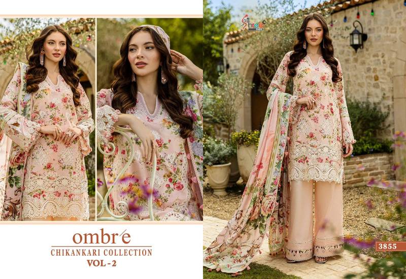 Shree Ombre Chikankari Collection Vol 2 Cotton Dupatta Pakistani Suits