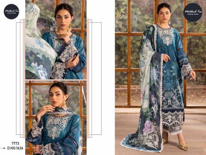 Mehboob Tex 1636 And 1639 Chiffon Dupatta Pakistani Salwar Suits