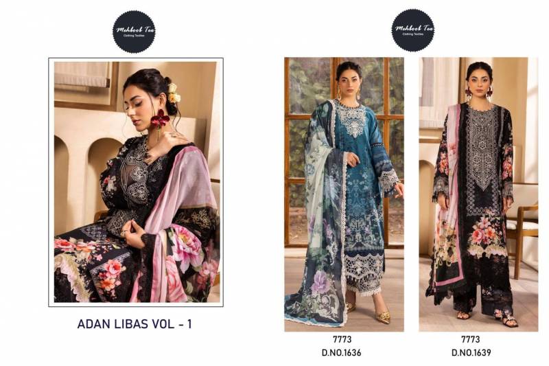 Mehboob Tex 1636 And 1639 Chiffon Dupatta Pakistani Salwar Suits