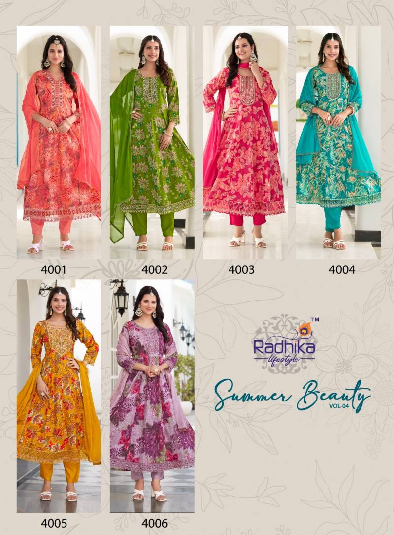 Radhika Summer Beauty Vol 4 Anarkali Ready Made Collection