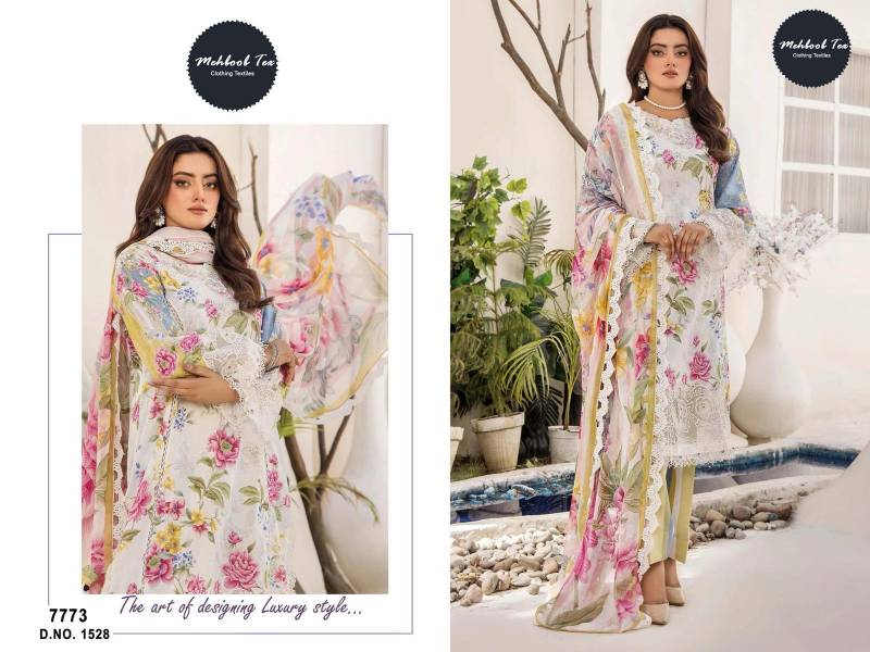 Mehboob Tex 1528 And 1530 Chiffon Dupatta Pakistani Salwar Suits