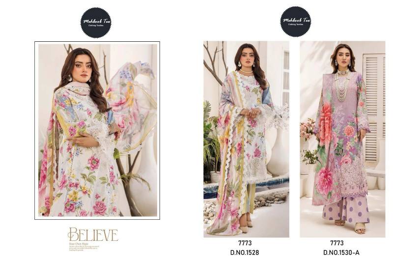 Mehboob Tex 1528 And 1530 Chiffon Dupatta Pakistani Salwar Suits