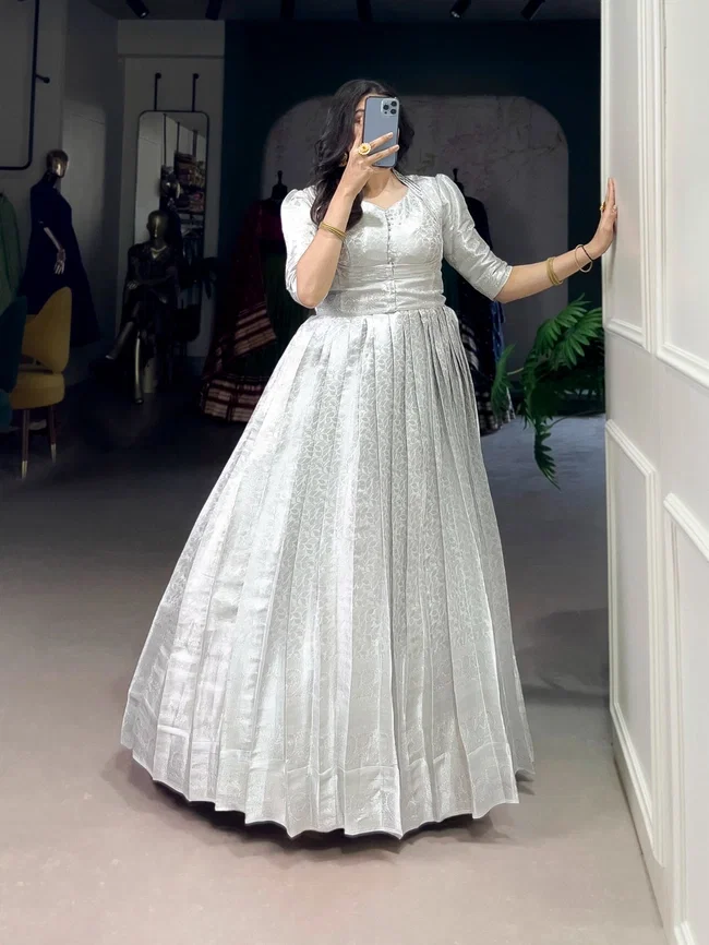 Lekha YF 5321 Designer Kanjivaran Gown With Koti Collection