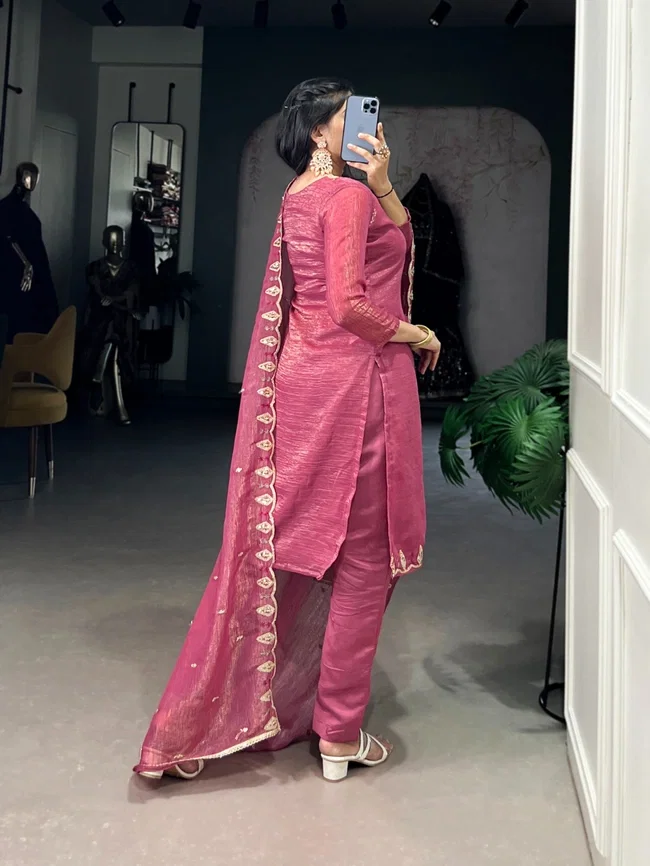 Lekha YNF 3032 Silver Glory Sequins Work Readymade Collection