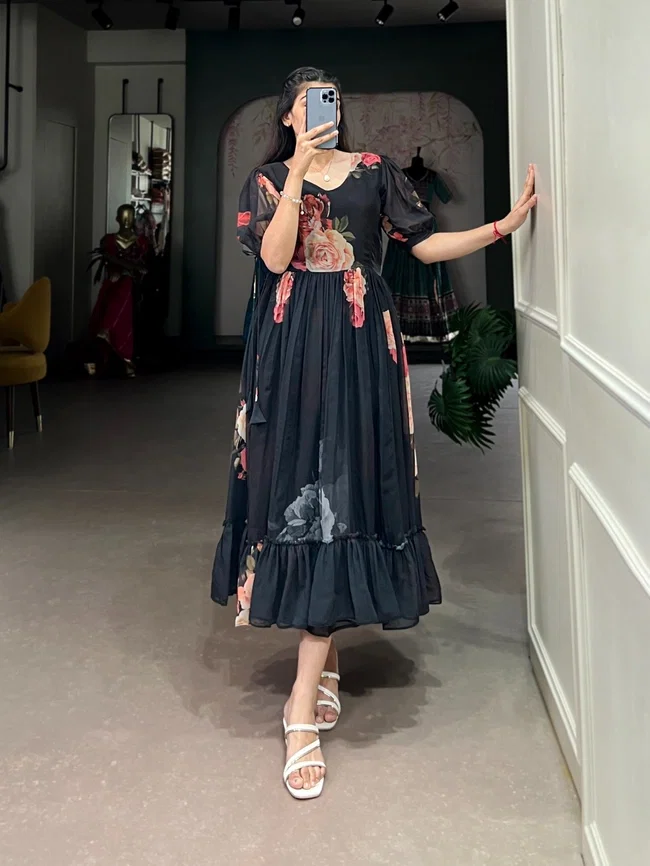 Lekha NNK 4514 Designer Georgette Floral Printed Kurti Collection