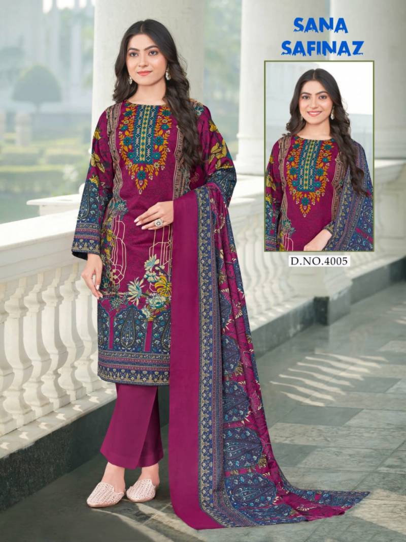 Ganesha Sana Safinaz Vol 04 Cotton Digital Dress Material Collection