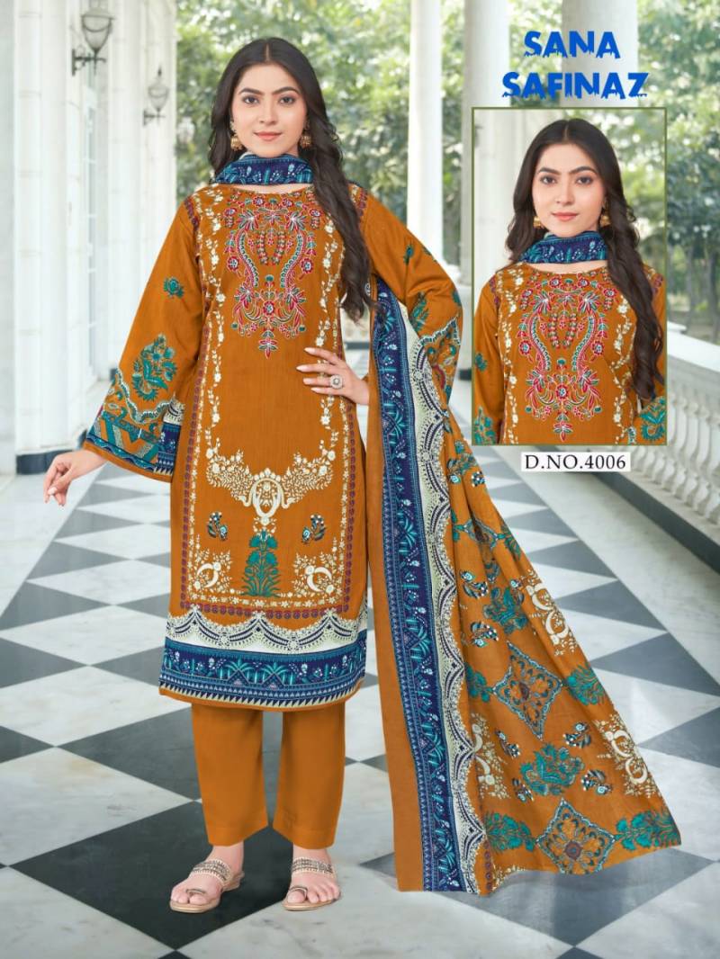 Ganesha Sana Safinaz Vol 04 Cotton Digital Dress Material Collection