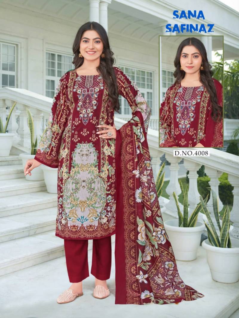 Ganesha Sana Safinaz Vol 04 Cotton Digital Dress Material Collection