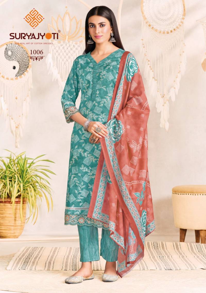 Suryajyoti Blossom Vol 1 Ready Made Cotton Foil Printed Collection