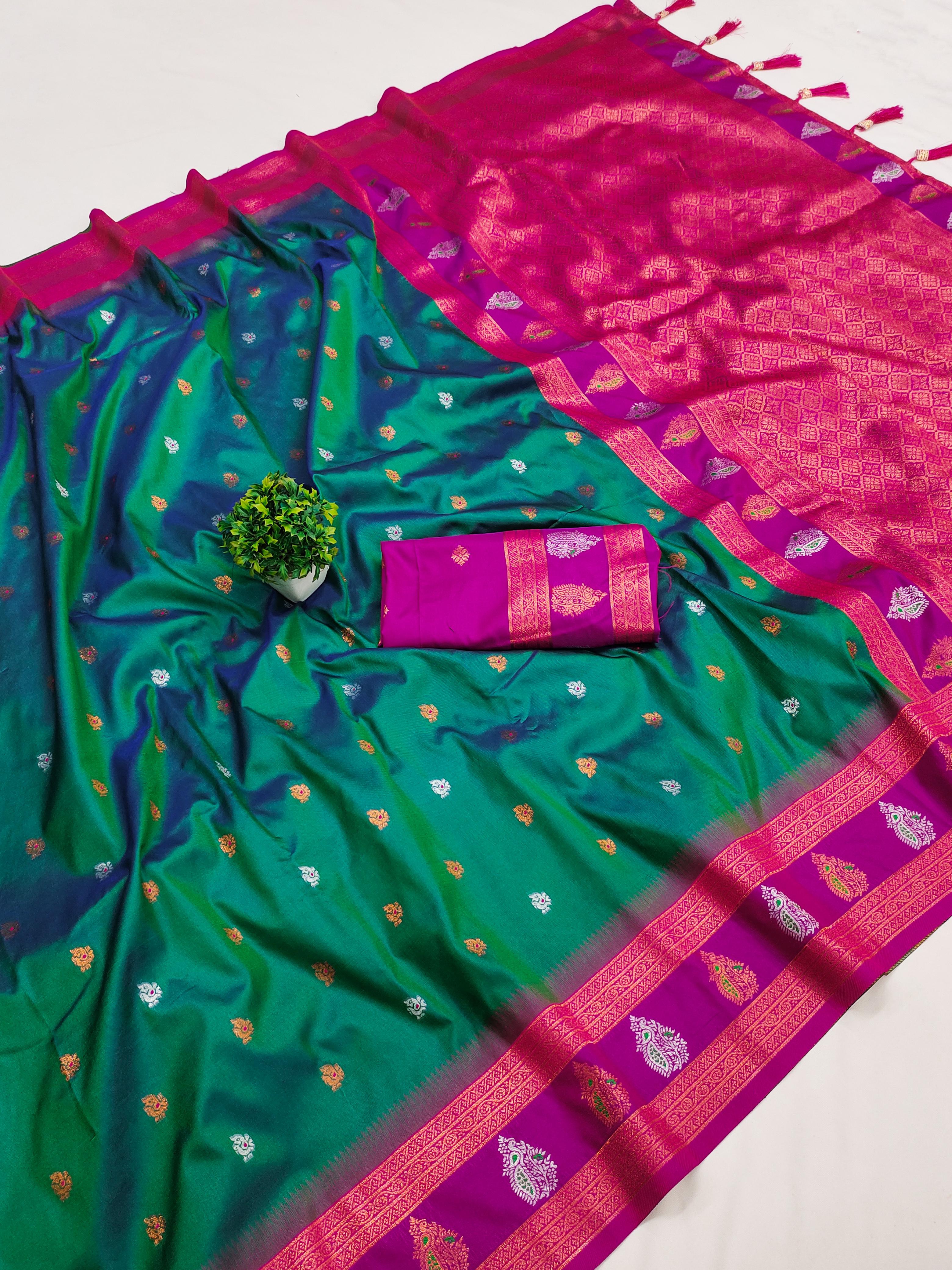 Lekha MN Anamika Soft Pethani Silk Zari Weaving Saree
