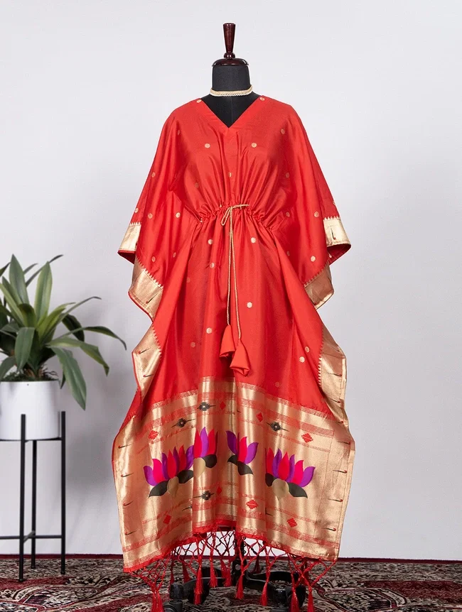 Lekha YNF 3803 Designer Jacquard Paithani Kaftan Collection