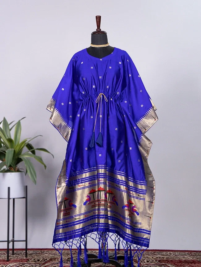 Lekha YNF 3803 Designer Jacquard Paithani Kaftan Collection