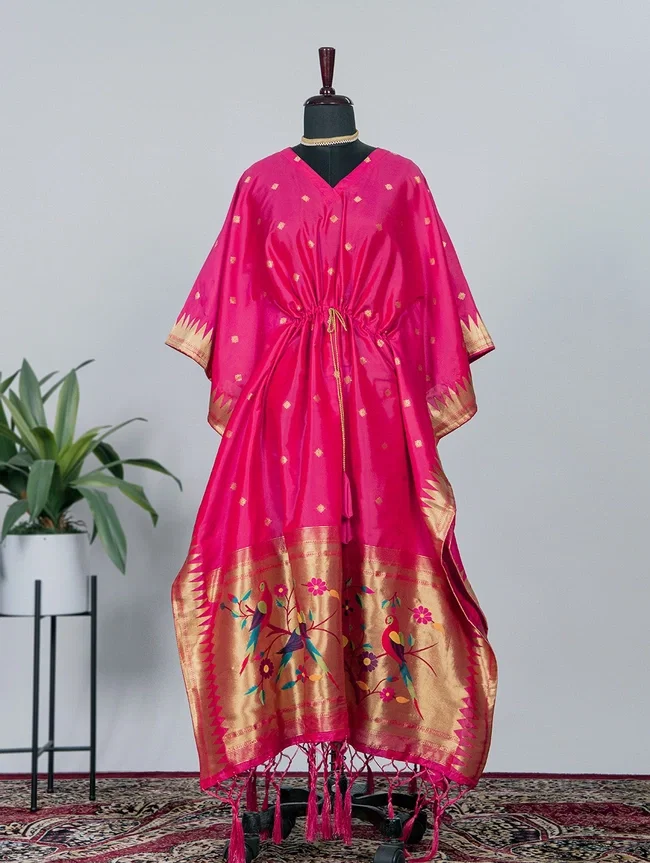 Lekha YNF 3803 Designer Jacquard Paithani Kaftan Collection