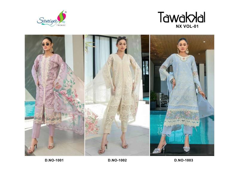 Saniya Tawakkal Nx Vol 1 Rayon Cotton Pakistani Salwar Suit Collection