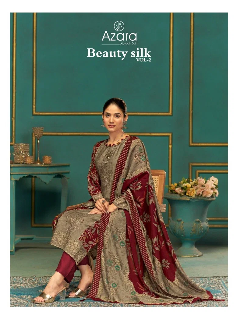 Radhika Azara Beauty Silk Vol 2 Modal Maslin Printed Dress Material