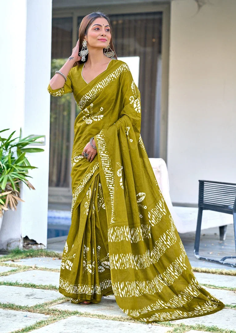 Df Brinda Party Wear Stylish Cotton Printed Saree Collection