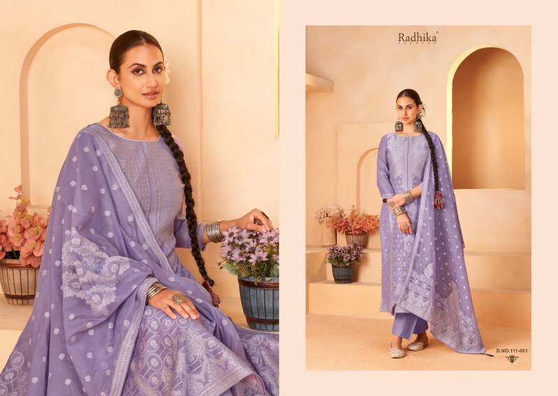 Radhika Azara Banarasi Adha Vol 5 Cotton Jacquard Dress Material