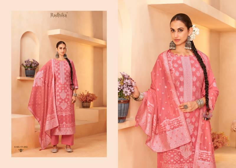 Radhika Azara Banarasi Adha Vol 5 Cotton Jacquard Dress Material
