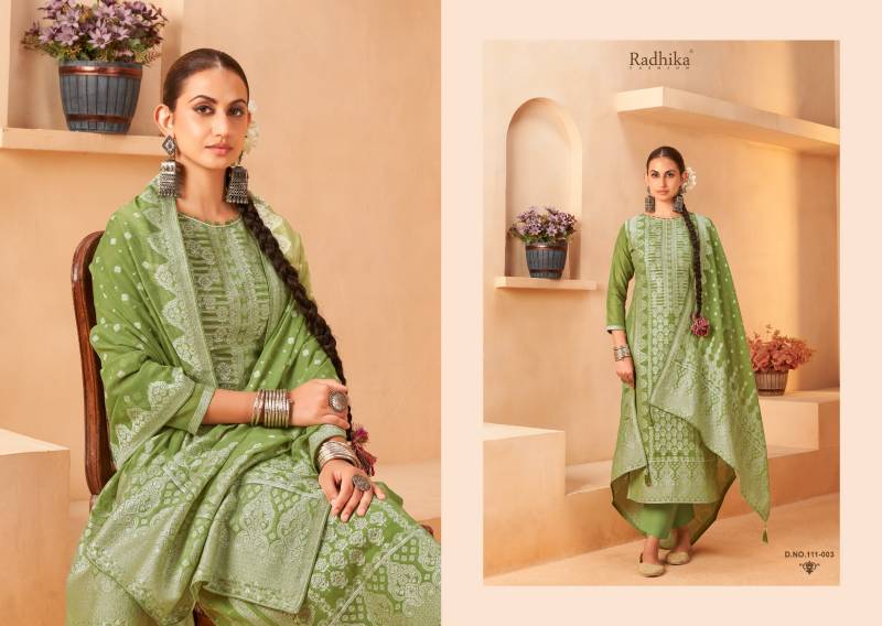 Radhika Azara Banarasi Adha Vol 5 Cotton Jacquard Dress Material