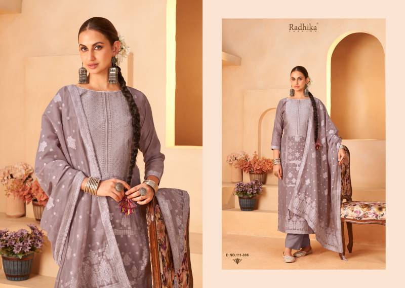 Radhika Azara Banarasi Adha Vol 5 Cotton Jacquard Dress Material