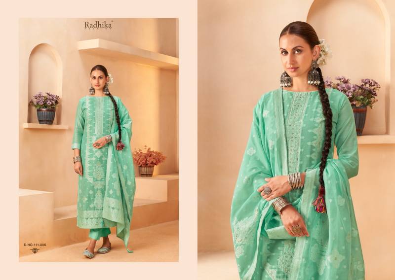 Radhika Azara Banarasi Adha Vol 5 Cotton Jacquard Dress Material