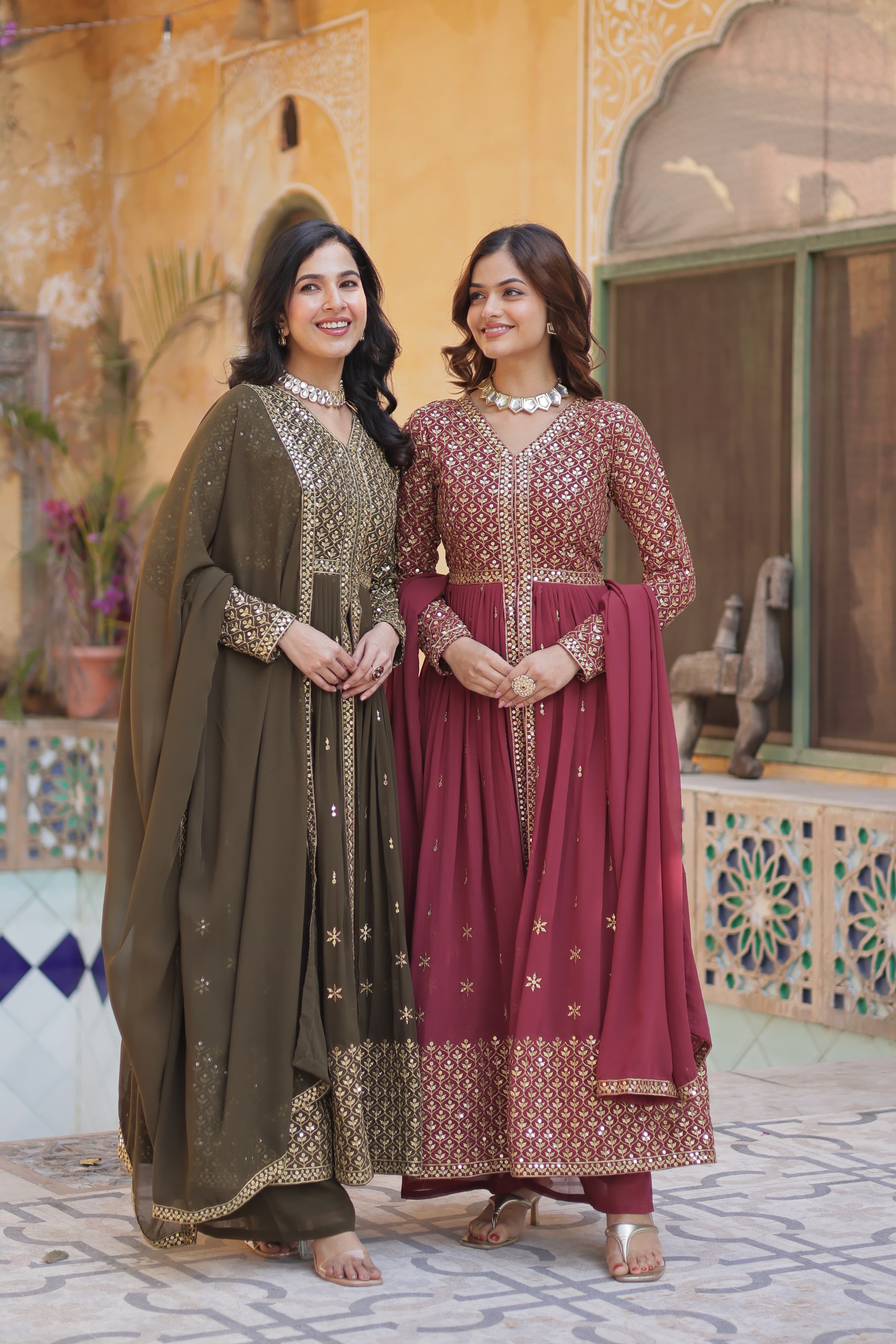 Lekha KA 1149 Faux Georgette Embroidered Kurti Pant With Dupatta